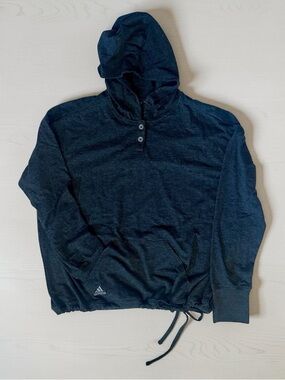 Adidas Charcoal Hooded Pullover Size L